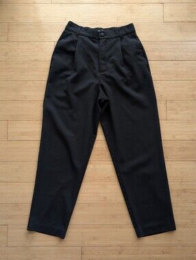 Zara Black High Rise Tapered Dress Pants